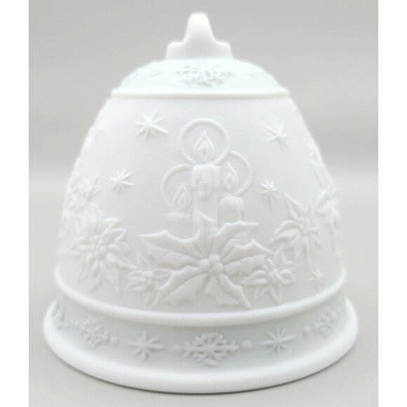 Lladro 1992 Porcelain Christmas Bell Ornament Poinsettia & Candle w/ Box - Picture 3 of 10